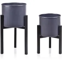 Mondex Lumarko komplett set 2 krukor/planteringskärl för stativ L:sr.24xh45 M:sr21xh34cm