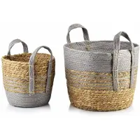 Affek Design BALI komplett 2 korgar sjögräs 33x33xH:26/24x24xH:21 cm