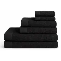 ByBorg Bomullshanddukar - 100% bomull - 6-pack - Vallmo - Svart