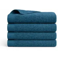 ByBorg Bomullshandduk - 100% bomull - Badlakan 100x150 cm - Vallmo - Mörkblå