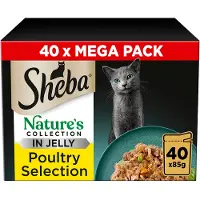 Sheba Delicacy Drobiowe våtfoder för katt i gelé 40x85 g