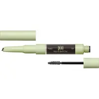 Pixi , 2-In-1 Natural Brow Duo, Brow Pencil & Gel, 0634 Soft Black, 1 type