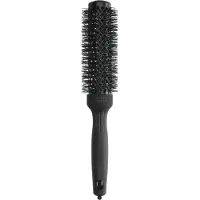 Olivia Garden Svart Label Speed Wavy Bristles rund hårborste för snabbtorkande ø 35 mm