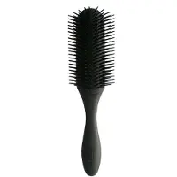 Denman Curly Hair Brush D4 (Helt svart) 9-radig stylingborste för att styla, släta längre hår och definiera lockar