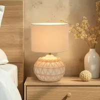 Corep Bordslampa , Cyclades, Beige, Vardagsrum, Keramik