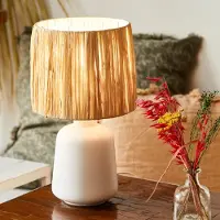 Corep Bordslampa , Paros, Vit, Vardagsrum, Keramik