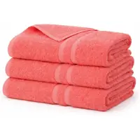 In Style Bomullshandduk - 100% bomull - Badhandduk 65x130 cm - Coral