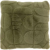 Borg Living Prydnadskudde - 45x45 cm - fuskpäls - vintergrön