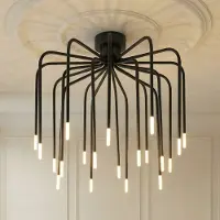 LUCANDE Taklampa Ariadne , dimbar, Svart, Vardagsrum / matsal, Metall, Modern, Taklampa