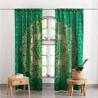 Household supplies MH Mandala Yoga Kärlek Indisk Hippie Bohemisk Lyxgardiner Europeiskt Vardagsrum Sovrum Kök Dekoration Fönsterbeklädnader 1x50W60H(CM)&Hook