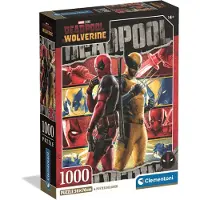 Clementoni 1000-bitars Kompakt Deadpool & Wolverine Pussel