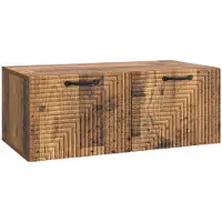 vidaXL Väggmonterad TV-bänk Väggmonterad Gammalt trä 78,5 x 41 x 30 cm