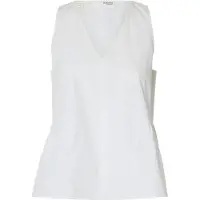 Selected Blair Peplum Ärmlös V-ringad T-shirt