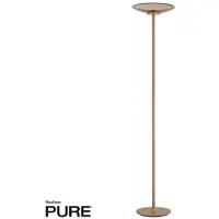 Paul Neuhaus LED uplight golvlampa Moon, dimbar, Brun / mässing, Vardagsrum / matsal, Aluminium / grå / zink, Modern, LED-golvlampa