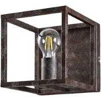 LINDBY Vägglampa , Emin, dimbara, Brun / rost, Vardagsrum, Metall, Lantlig / rustik