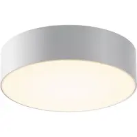 Maytoni LED-utomhustaklampa Zon, vit, Ø 22 cm, 3 000 K, metall Zon, Vitt / opal, Aluminium / grå / zink, Modern, LED-taklampor