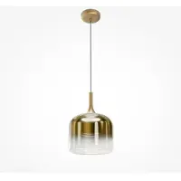 Maytoni Glas pendellampa Spirito, Mässing / guld, Vardagsrum / matsal, Glas, Pendellampa