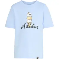 Adidas T-shirt - Mat - Glow Blue m. Glass - - 7 år (122) - T-shirt