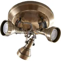 LINDBY Taklampa PERSEAS , dimbar, Brun / mässing, Vardagsrum / matsal, Metall, Antik, Taklampa