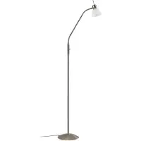 LINDBY Golvlampa Gwendolin , Aluminium / grå / zink, Vardagsrum / matsal, Metall, Modern, Golvlampa