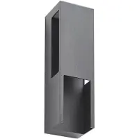 LINDBY LED utomhus vägglampa Enyra , Svart, Aluminium / grå / zink, Modern, LED-vägglampa utomhus