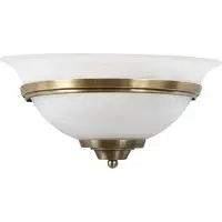 LINDBY Uplight vägglampa Irimia , dimbar, Brun / mässing, Vardagsrum / matsal, Glas, Antik, Vägglampa, vägglampa inomhus