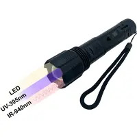 Berger & Schroeter TP-18053, 940nm UV-lampa, IR-LED lampa, LED Ficklampa Uppladdningsbara batteri 186 g