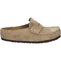 Birkenstock för kvinnor. 1029710 Zuecos de Piel Naples Wrapped (Ajuste Estrecho) taupe (42), Hud, Karta, Ingen, Casual