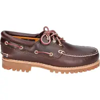 Timberland för män. TB0300032141 Authentics 3 Eye Classic Lug läder båtskor brun (44), Hud, Karta, Nyckelband, Casual