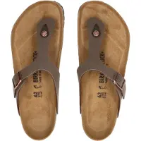 Birkenstock för kvinnor. 43751 Gizeh Birko-Flor Nubuck (Normal passform) taupe (43), Karta, Ingen, Casual