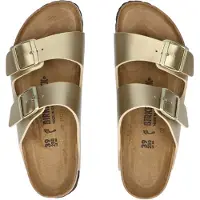 Birkenstock för kvinnor. 1016111 Sandaler Arizona Birko-Flor (Smal passform) guld (41), Dorado, Karta, Ingen, Casual