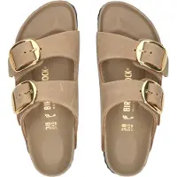Birkenstock för kvinnor. 1030395 Sandaler i läder Arizona Big Buckle (smal passform) ljusbrun (39), Hud, Karta, Ingen, Casual