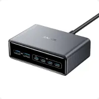 Anker Prime DeskCharger 200W 4C2A Laddningsadapter 200 W Fast Charge Svart Inomhus