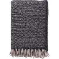 Klippan Yllefabrik Ullpläd - 130x200 cm - 100% lammull - Stella Coke Grey