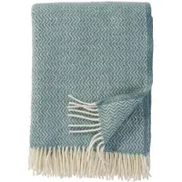 Klippan Yllefabrik Ullpläd - 130x200 cm - 100% lammull - Sorbet Silky Blue