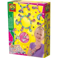 SES Creative Kreativt lekset - Låg Dina egna armband - Puffy-kli - - One Size - Smycken
