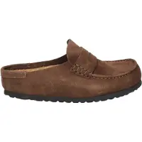 Birkenstock för kvinnor. 1031701 Mockasinerna Naples Wrapped i läder (Smal passform) brun (37), Karta, Före, Ingen, Casual