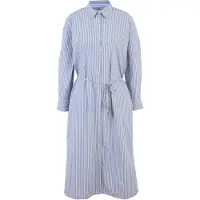 Pepe Jeans för kvinnor. PL9537786 Bali klänning blå (S), Casual, Bomull, Lång ärm
