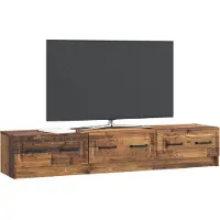 vidaXL TV-skåp med låda Gammalt trä 147 x 34,5 x 27 cm Konstruerat trä