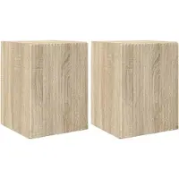 vidaXL TV Vägghylla 2 pcs Sonoma 30 x 31 x 40 cm Konstruerat trä