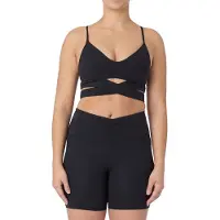 SKECHERS Goflex Slim Wrap Bh Polyester Dam Svart Sportbh