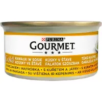 Gourmet Gold Bitar i sås med kyckling och lever 85 g