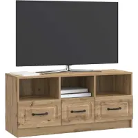 vidaXL TV-skåp med låda Artisan-ek 102 x 34,5 x 47 cm Konstruerat trä