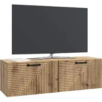 vidaXL Väggmonterad TV-bänk Artisan-ek 98 x 31 x 30 cm Konstruerat trä