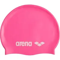 Arena Classic Unisex mjuk silikon badmssa fr kvinnor och mn Intensiv trning och racing Bekvm halkfri lnghrig simhatt ljusrosa