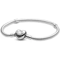 Pandora Moments Heart Clasp Snake Chain armband 5594594C00-18