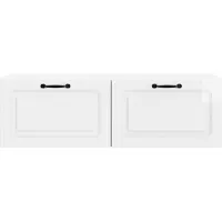 vidaXL Väggmonterad TV-bänk Väggmonterad Vit högglans 98 x 31 x 30 cm