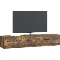 vidaXL TV-skåp med låda Rökt ek 147 x 34,5 x 27 cm Konstruerat trä