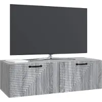 vidaXL Väggmonterad TV-bänk Väggmonterad Grå sonoma-ek 98 x 41 x 30 cm