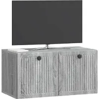 vidaXL Väggmonterad TV-bänk Grå sonoma-ek 59,5 x 31 x 30 cm